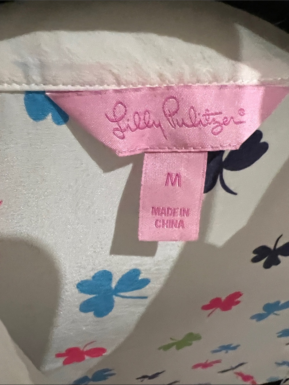 Sleeveless Collared Blouse with Colorful Clover Print Lilly Pulitzer - Picture 4 of 4
